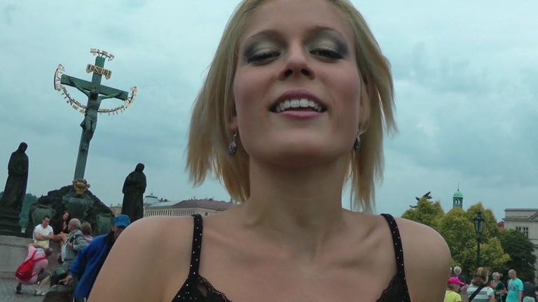 Wild public sex with horny blonde girl