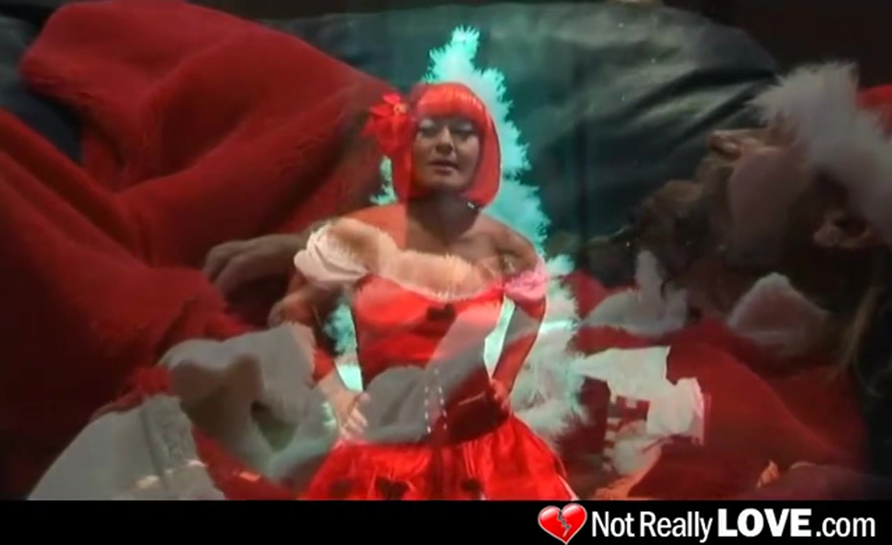 Slutty santa claus teen 18+ fucked in DP threesome