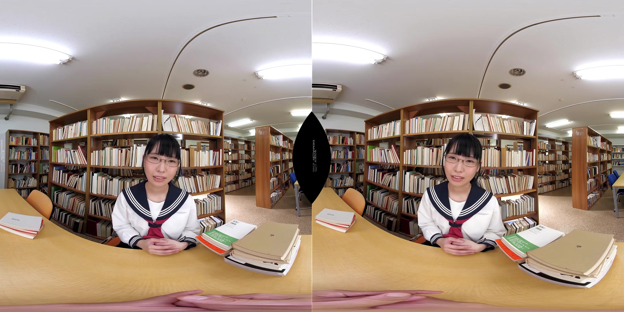 Nana Kisaki - All Business Sexy Librarian Teases You Via Pantyhose Wardrobe Malfunctions