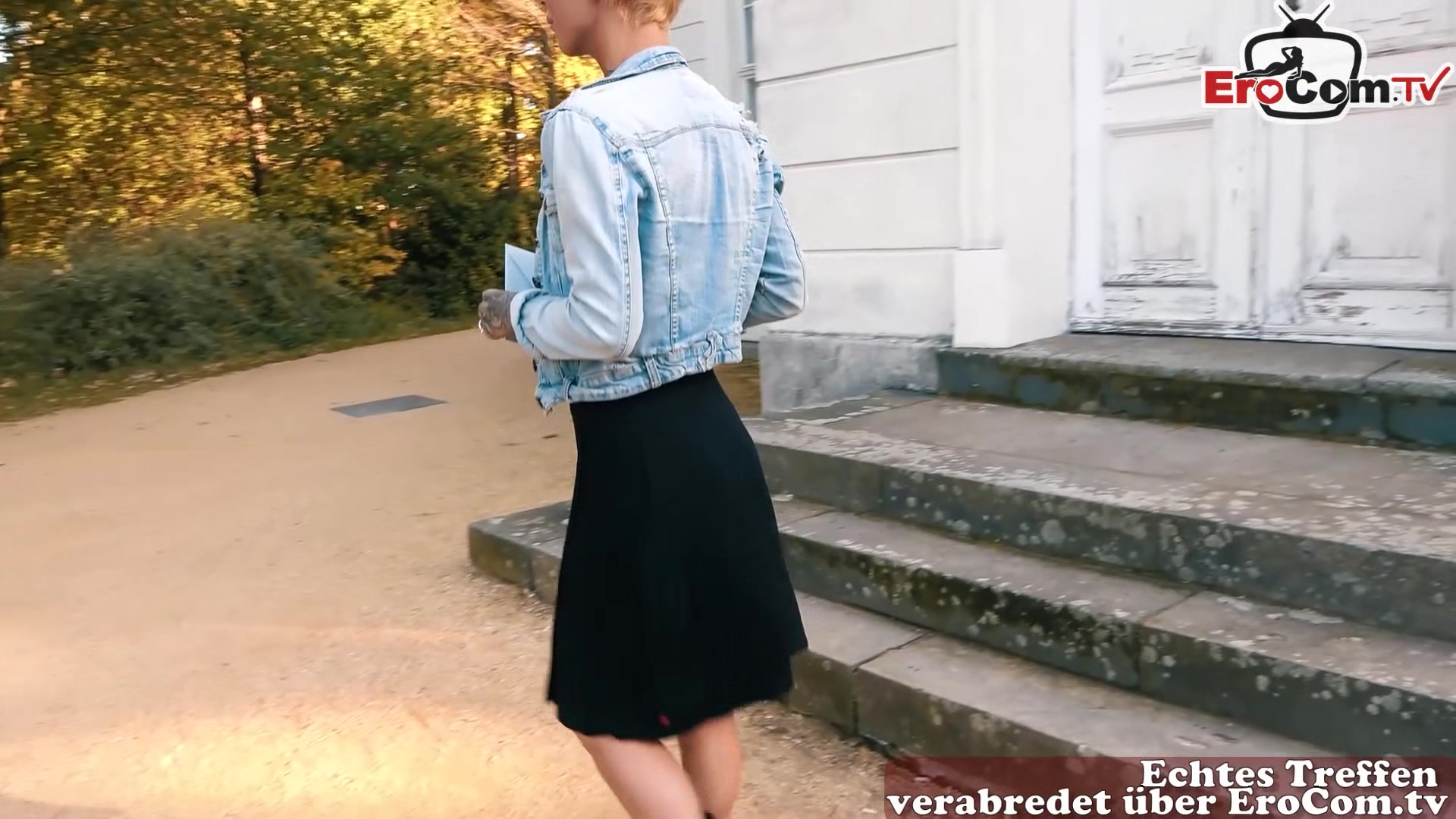 German skinny tattoo Artist picked up at blind date casting