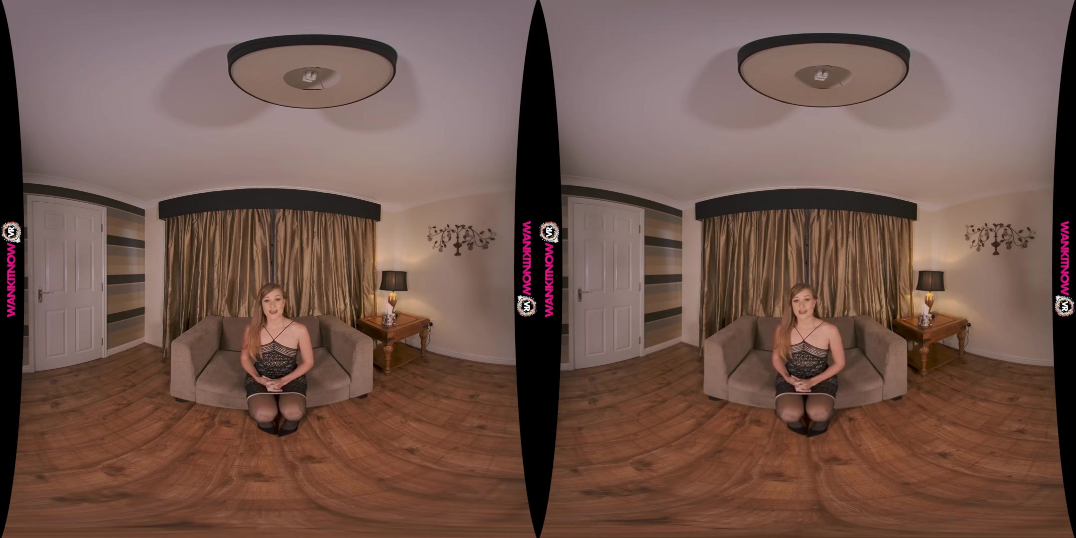 Interesting Interview - Busty Babe Solo Striptease
