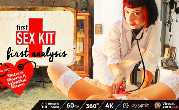 Valentina Bianco & Mistress Minerva in First-Sex Kit: First Analysis - VirtualPorn360
