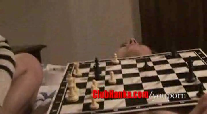 chess match on naked body