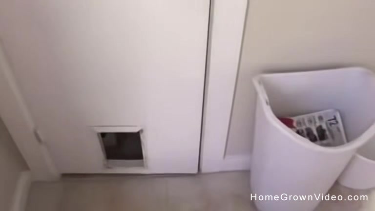 Busty brunette MILF sucking her neighbors big cock