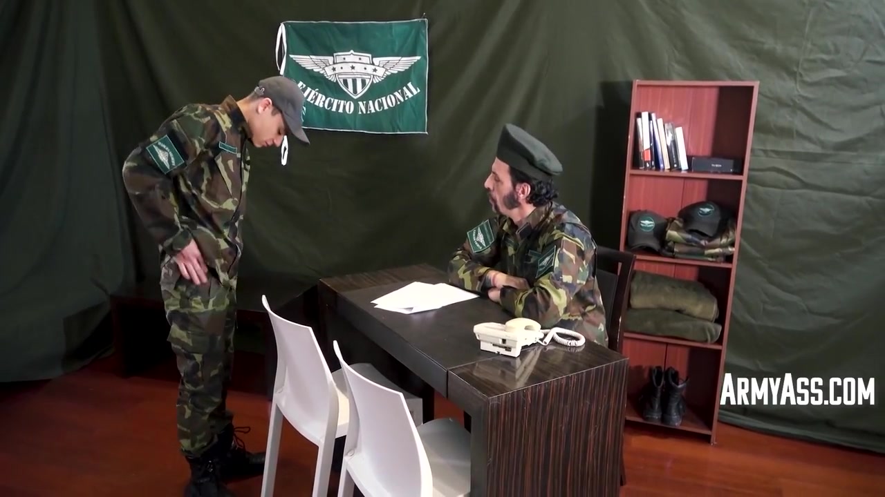General Catches Private Playing With A Dildo & Fucks Him With A Bigger One