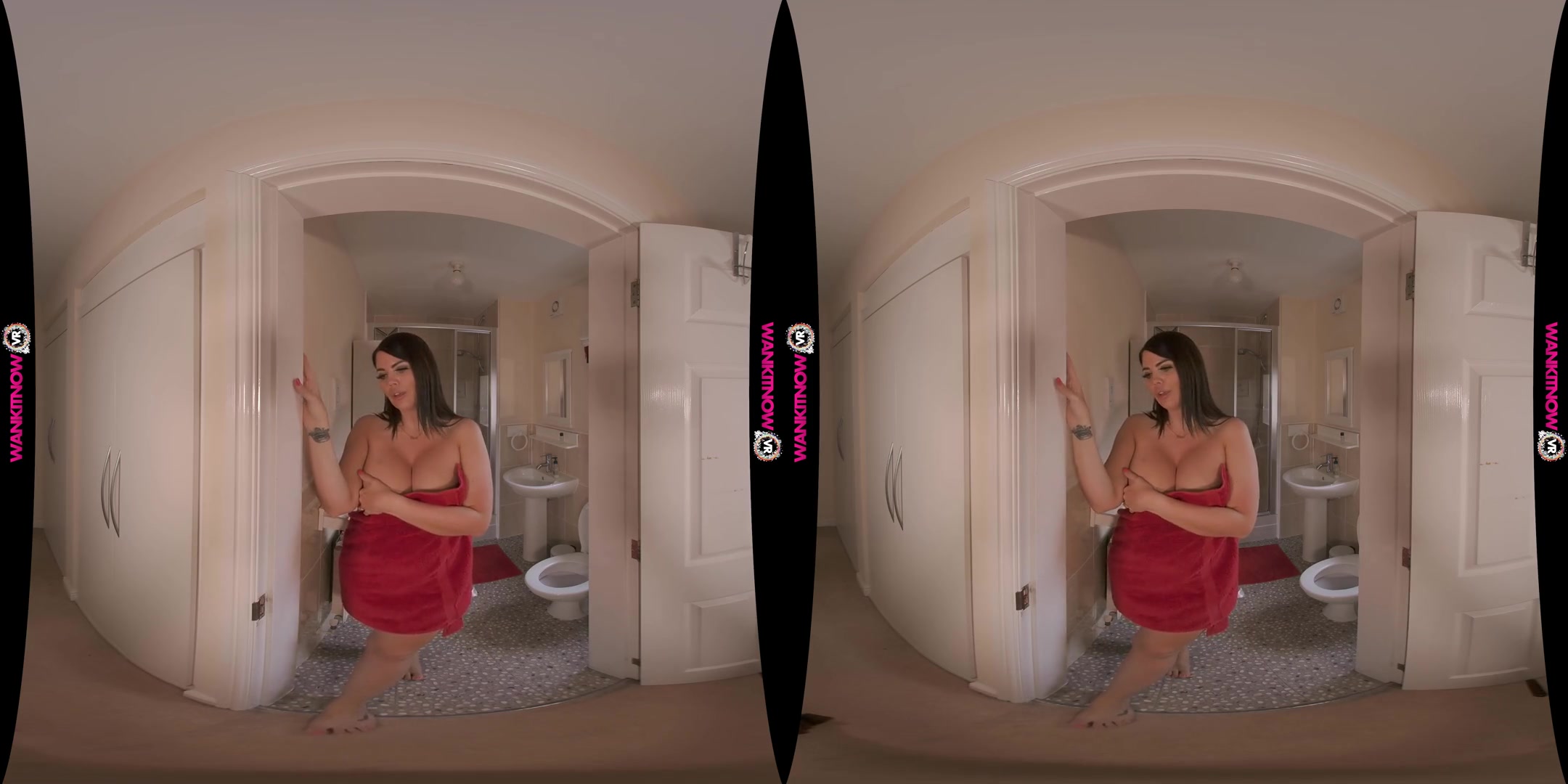 Secret Wanker - Spying on a Big Tits British Brunette Stepsister