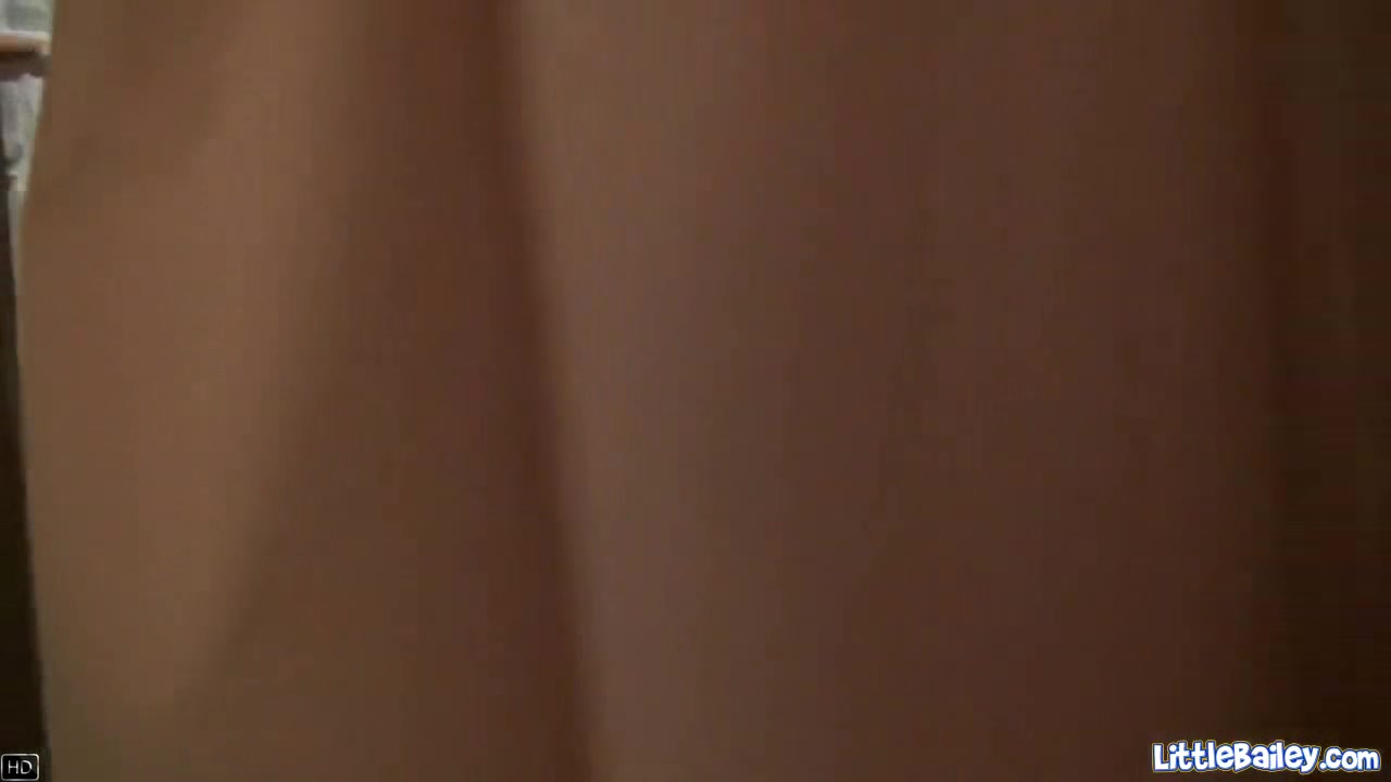Little Bailey Fingering her shaved Pussy in the Shower