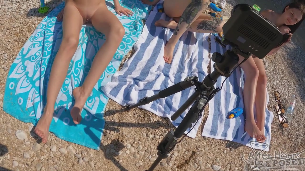 Matty Mila Perez Has Group Lesbian Sex Outdoors On Public Beach While On Vacation With Her Friends