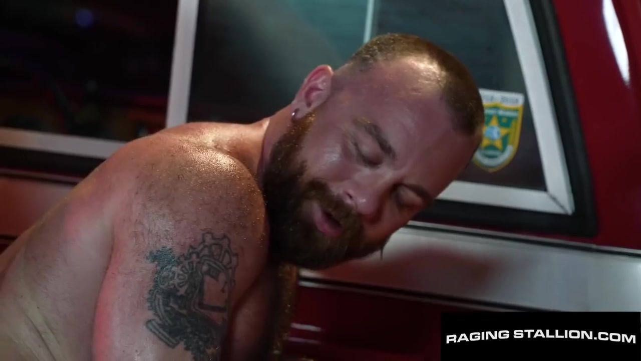 Jarrod James And Crush Daddy - Tatted Mechanic Drills Bearded Muscle Crush Stepdaddy