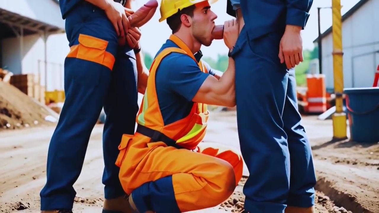 Anal And Blowjob With Construction Workers. Full Motion Video
