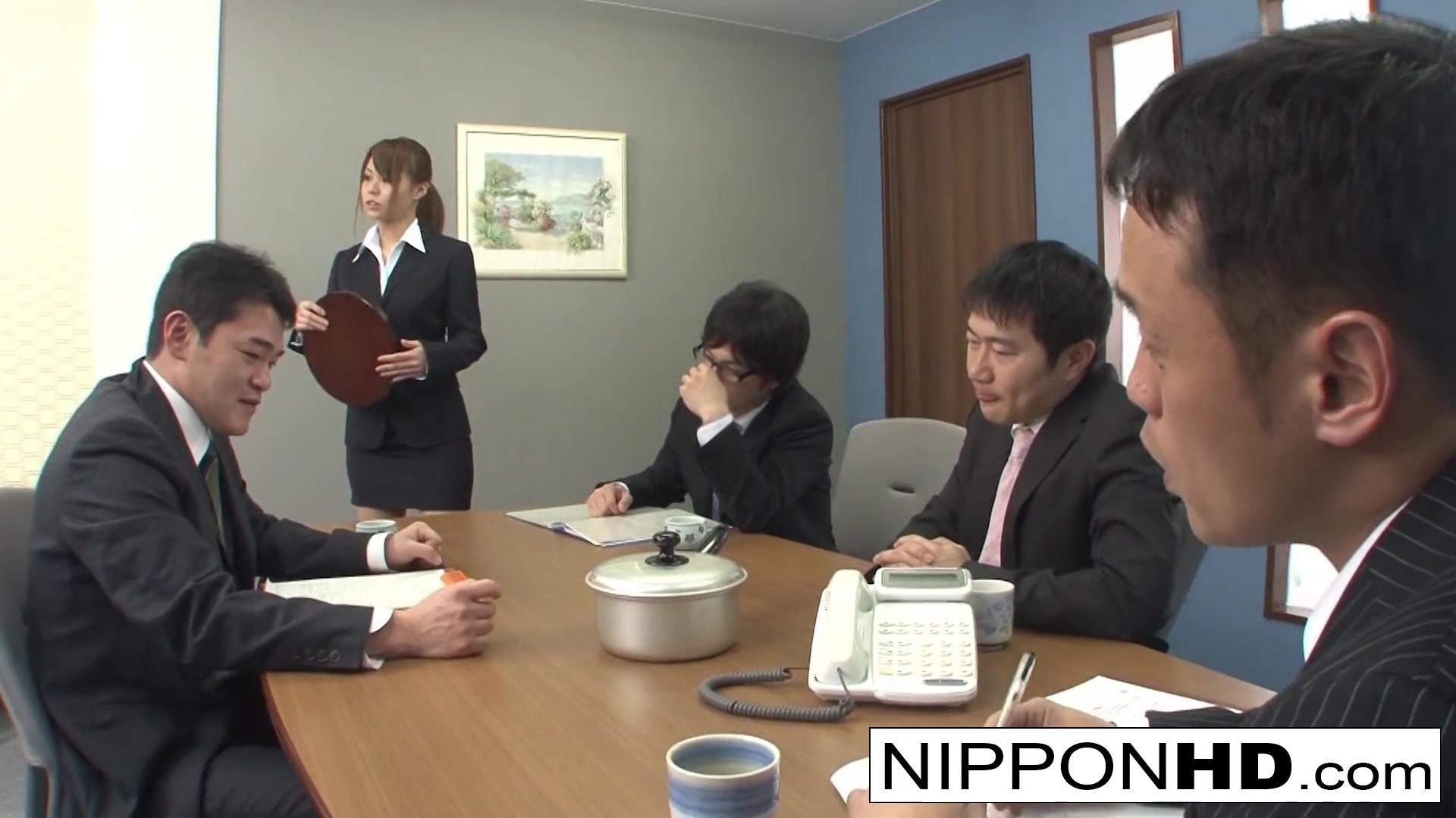 Sexy Asian Office Girl Blows Her Coworkers - NipponHD