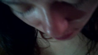 Quicky Blowjob for the PRIZE Suck for CUM Licked Clean