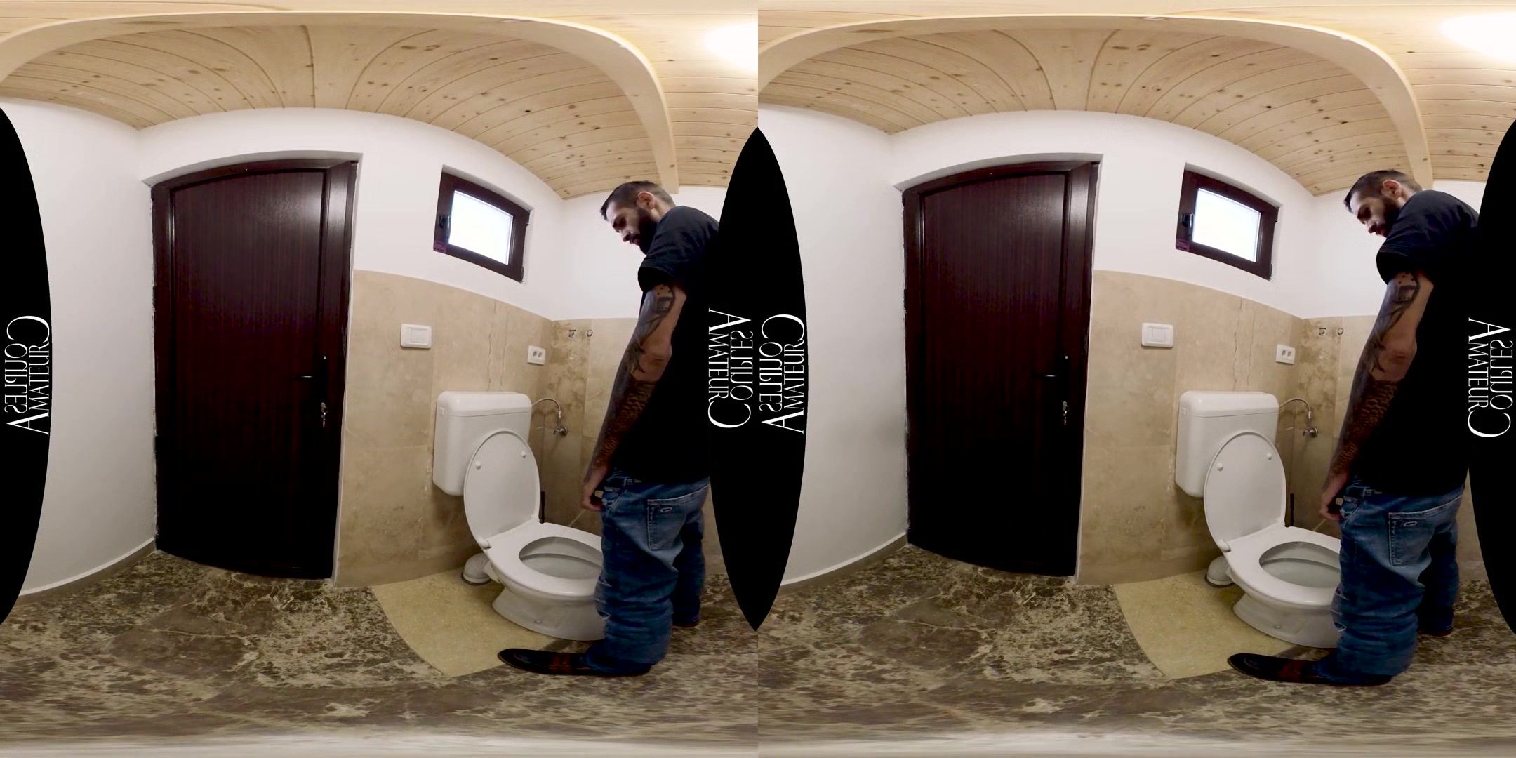 Brunette Teen Quick Fuck In Public Toilet; Amateur Brunette Fucked