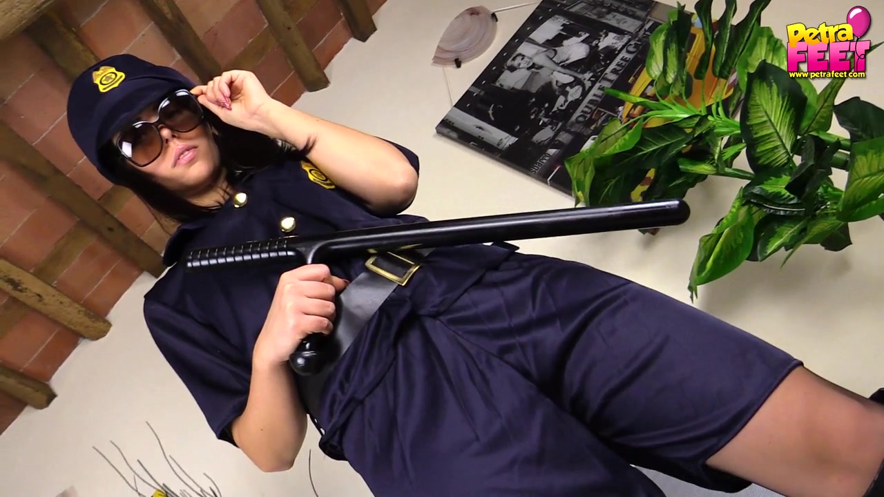 Super-hot Petra as a naughty police officer