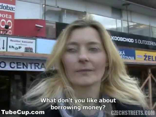 Blonde Czech MILF Jitka slobbers on a big pecker
