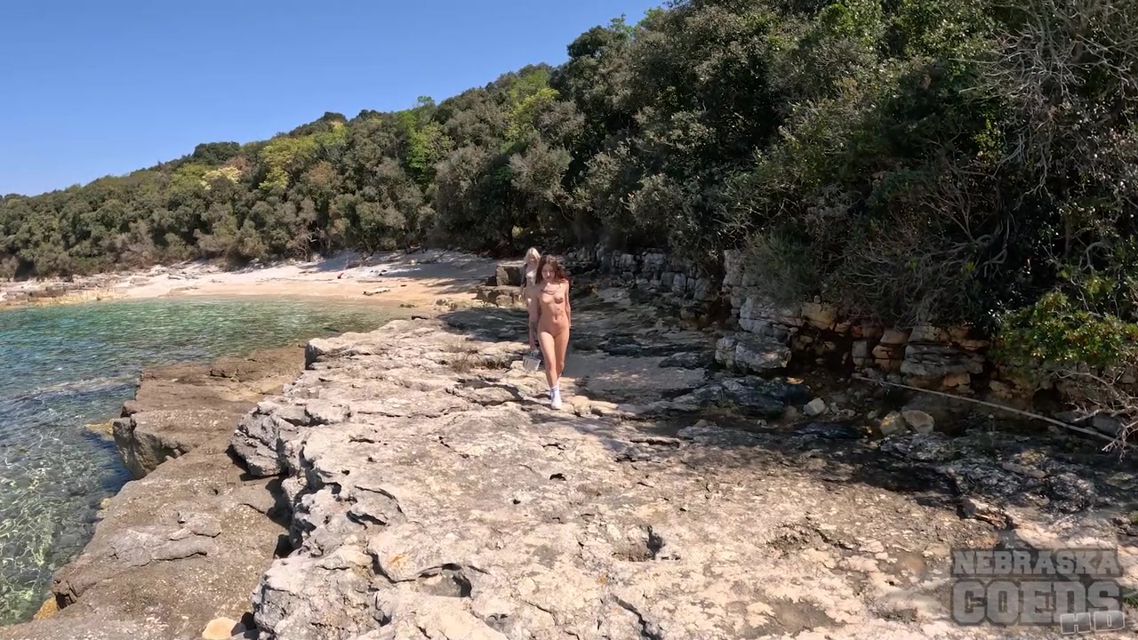 Voyeuristic Nude Beach Afternoon Chalk Art And Nude Girls Searching For Shells Dora Cheri And Sam