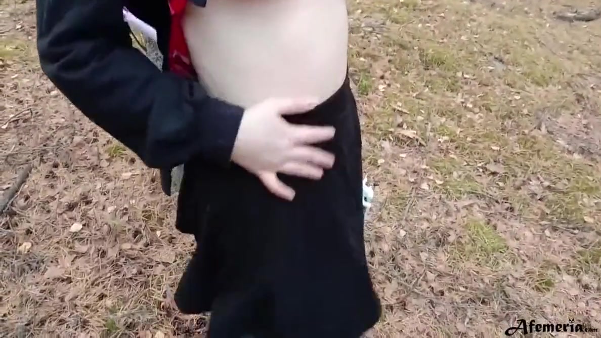 Horny Babe Caught In The Forest And Doggystyle Fucked
