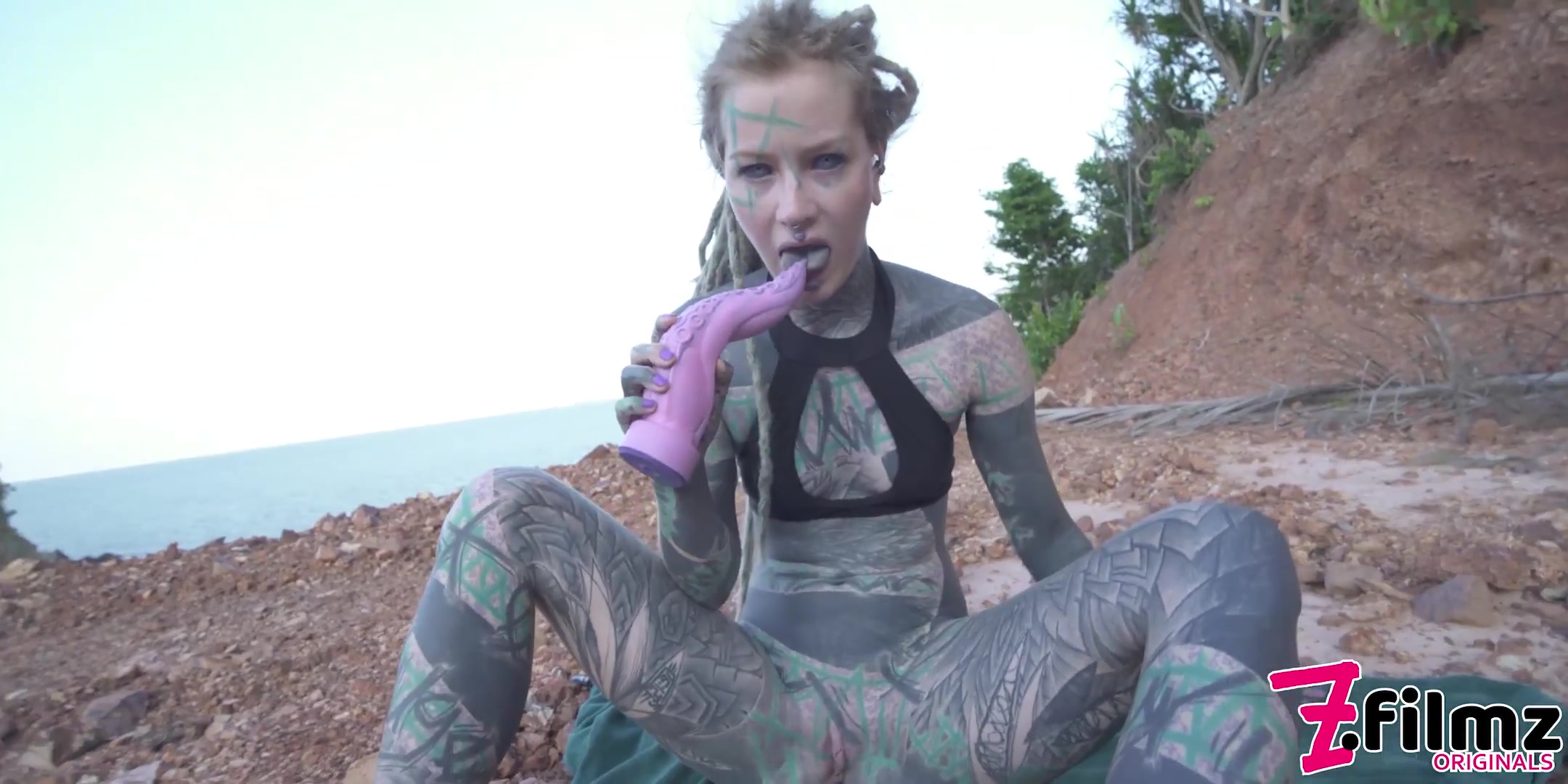 Tattoo teen 18+ Public Anal Masturbation And Piss - Toy, Pee, Alternative