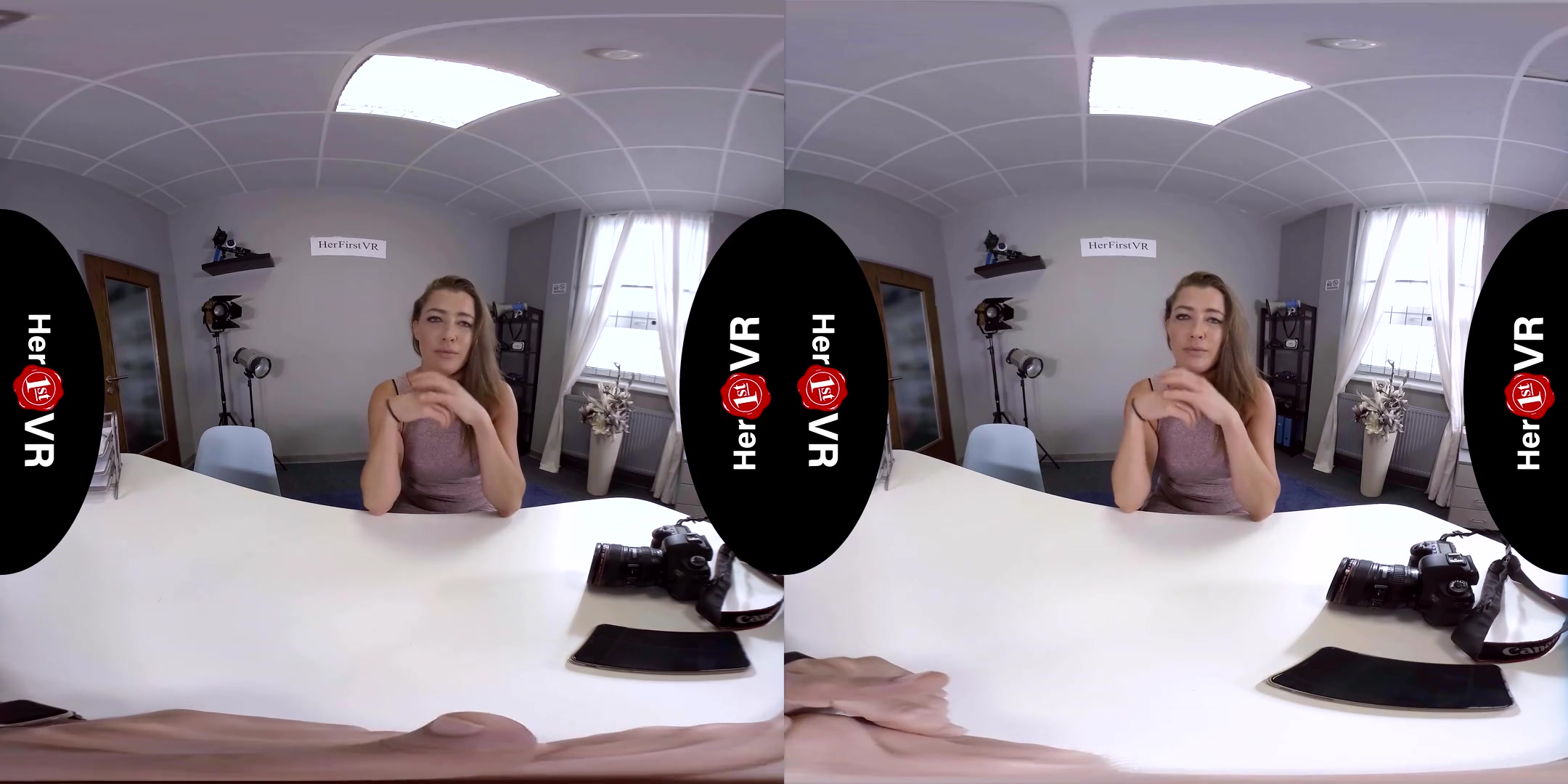 Tereza - First VR Casting; Beautiful Amateur with Blue Eyes