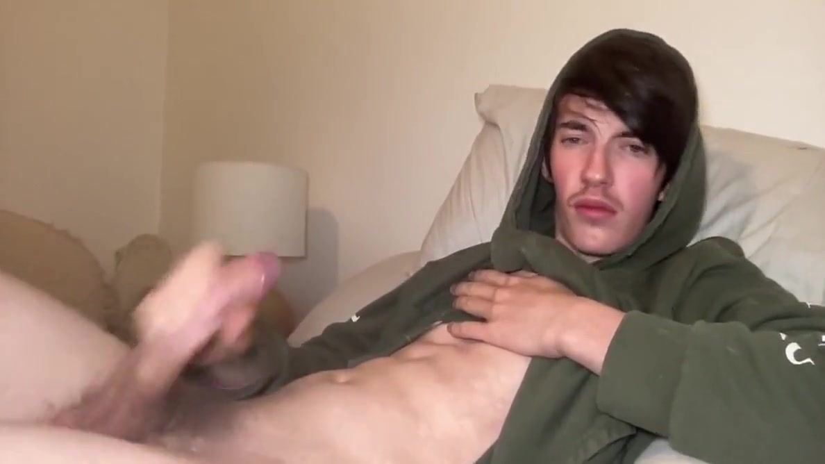 Gay Boy In Loves Jerking His Dick While Feeling Him Self