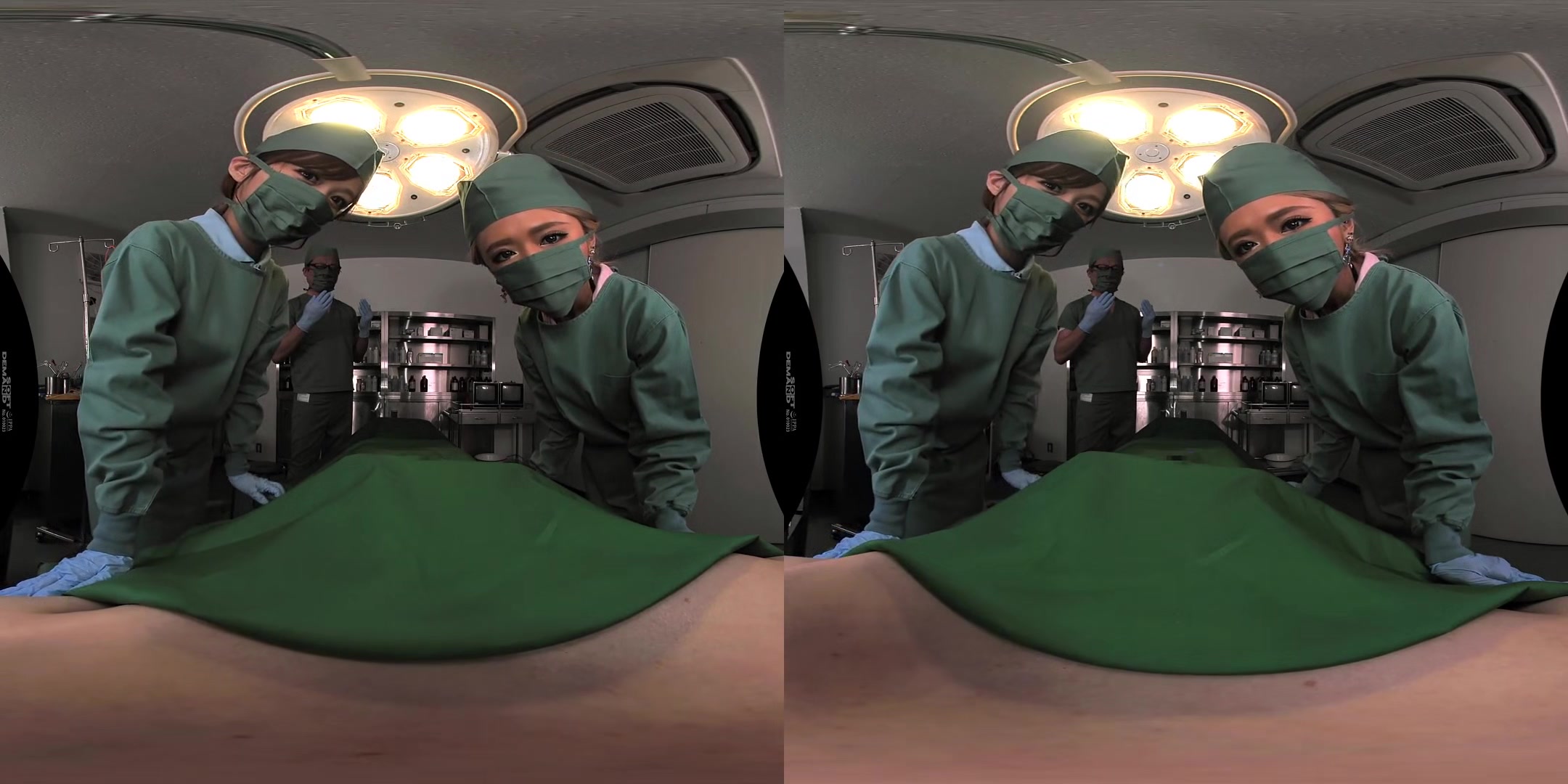 Super Cute Gal Nurses Interrup Your Surgery; MFF Threesome with Japanese Teens