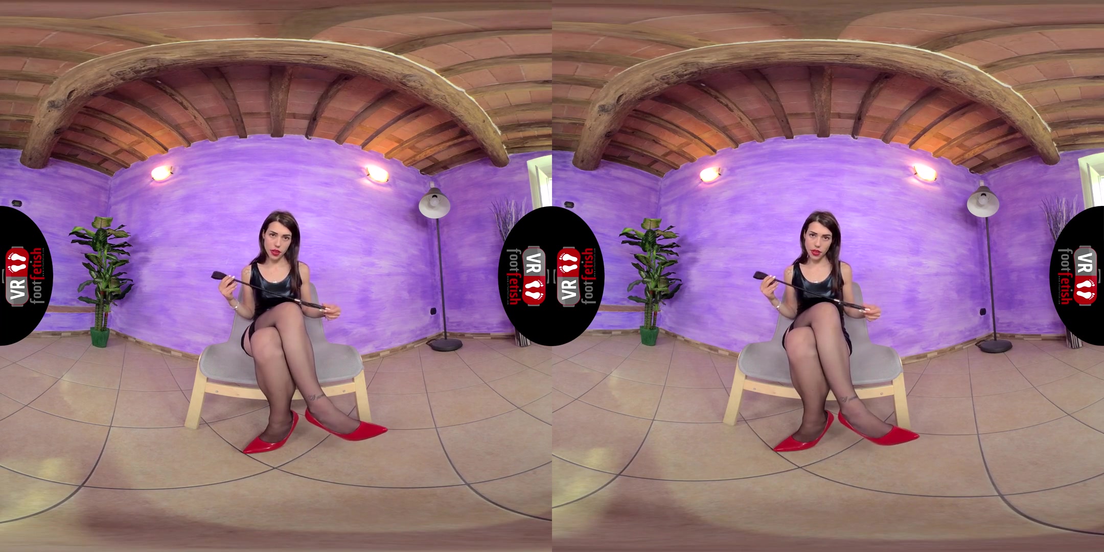 Sexy Mistress Petra Shows Off Her Amazing Feet; Foot Fetish VR Solo Nylon Stockings