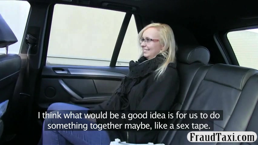 Nerdy amateur with big tits gets seduced by her taxi driver