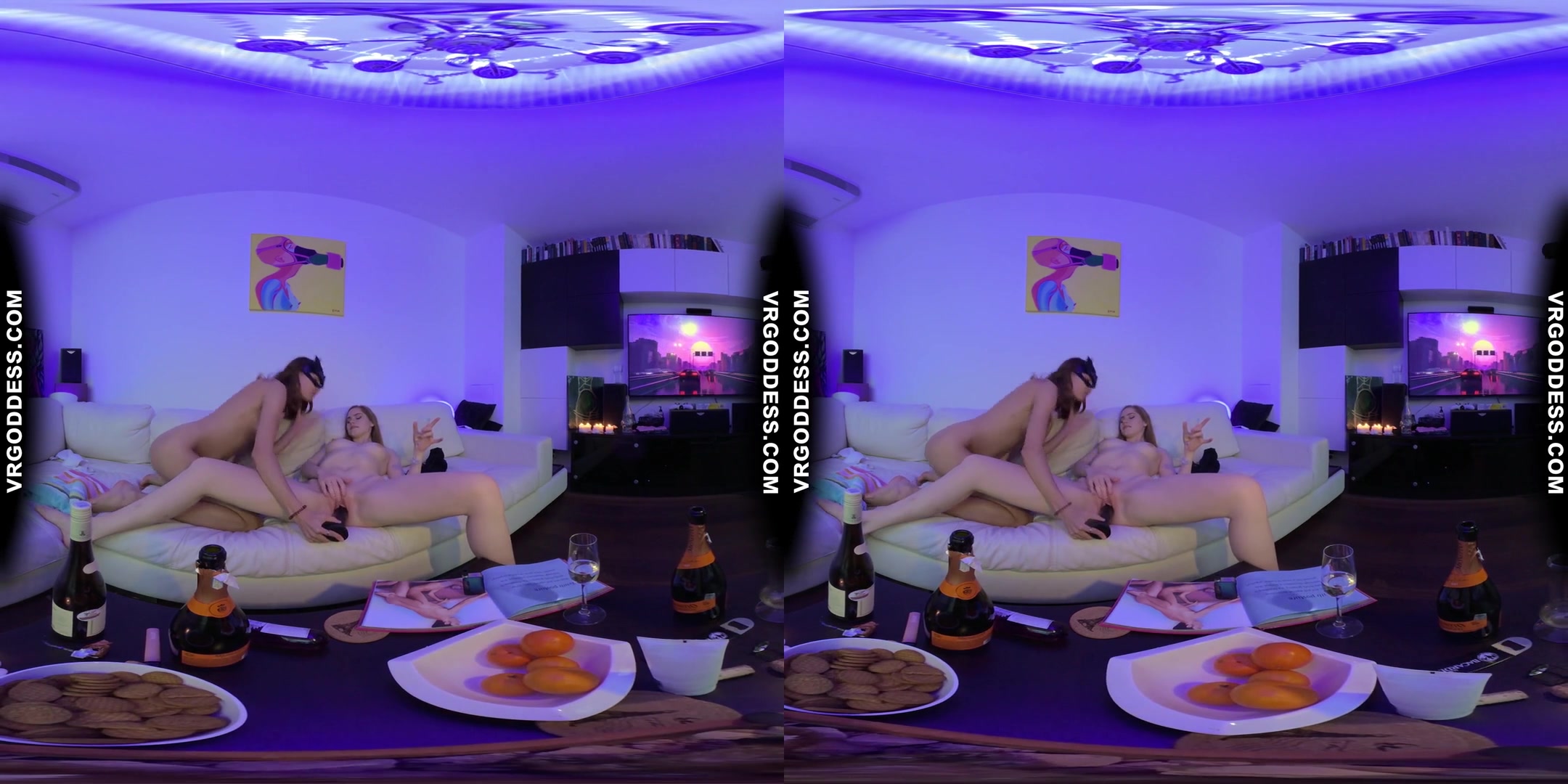 Vaping Hot Teens Margarita With Miss Pussycat Big Black Dildo Champagne Pussy Licking