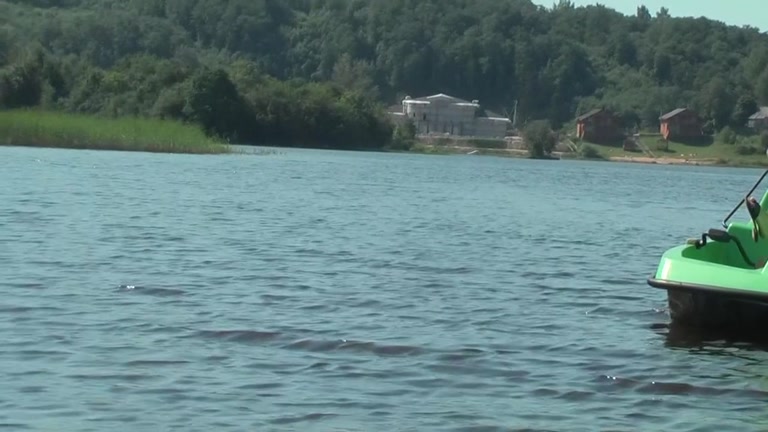 Titted golden-haired drilled hard in a boat