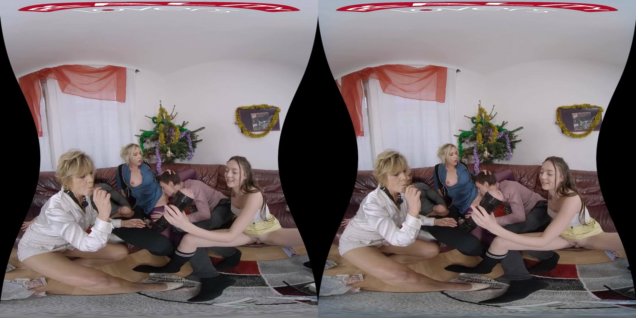 Christmas Perverse Stepfamily - MMFFF Group Sex 3D Porn Hardcore High Quality Extra Long VR Video
