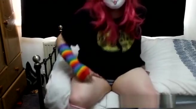 Fat Ass Femboy Teases And Toys On Bed