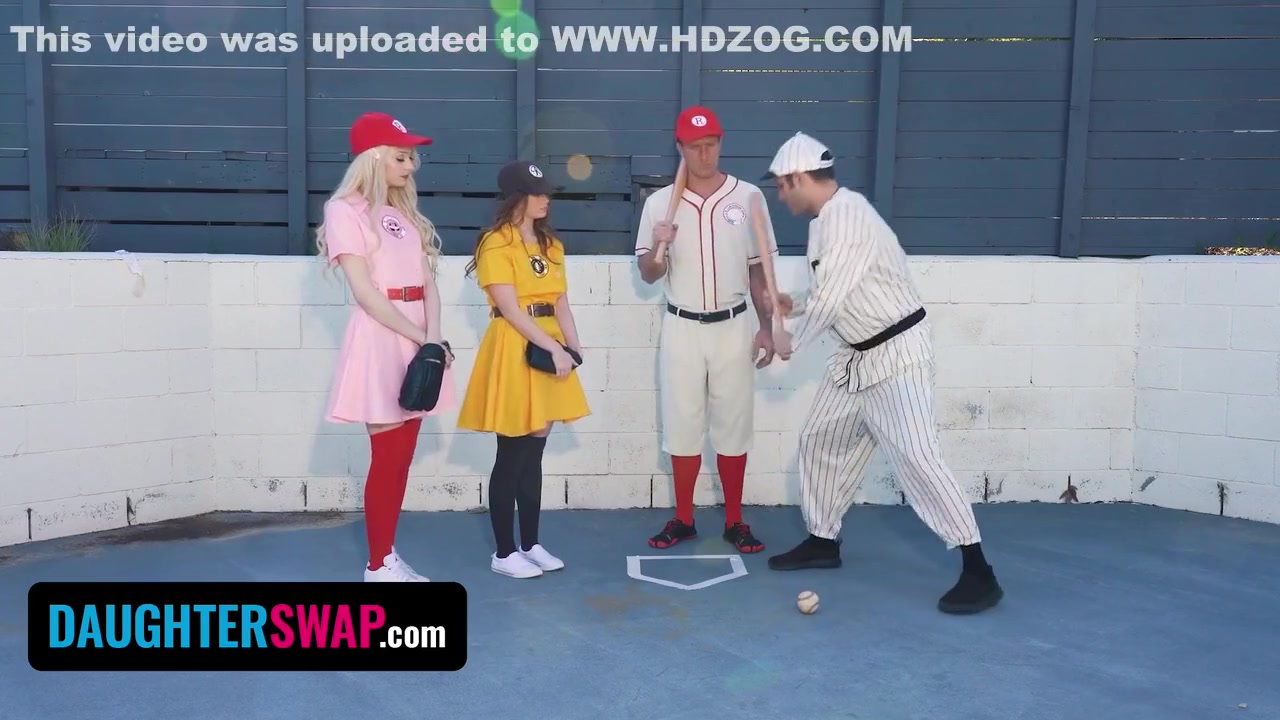 Cecelia Taylor And Mazy Myers - Cute Step Daughters Get Naughty With A Baseball Bat