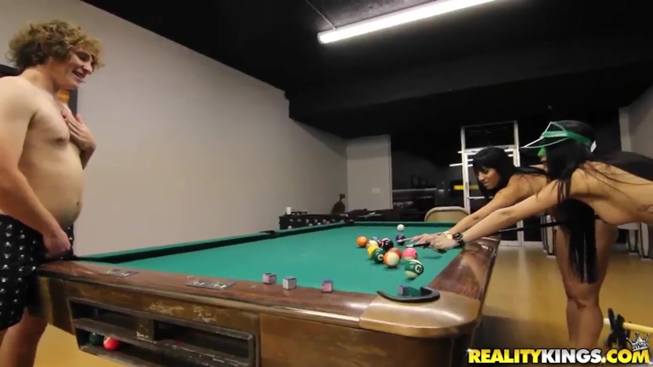 Funny poker game with a sexy naked girl