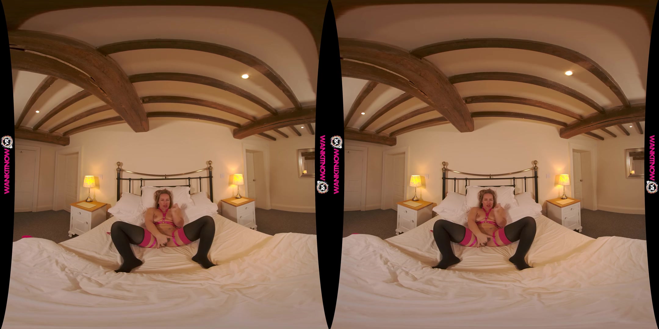 Red Light, Green Light, Pink Light; Horny MILF Solo Striptease