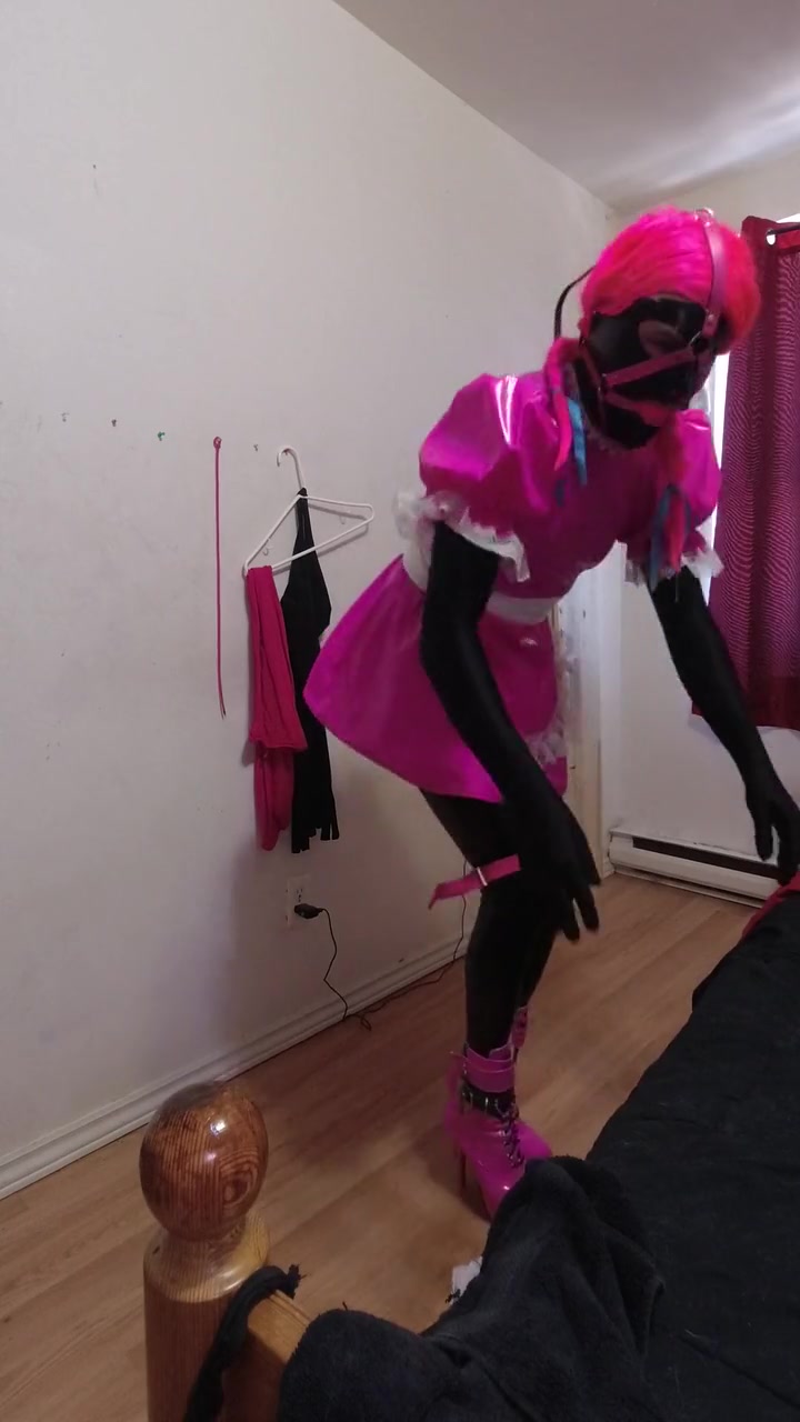 Sissy Maids Spiked Chastity Cage Self Bondage Torment