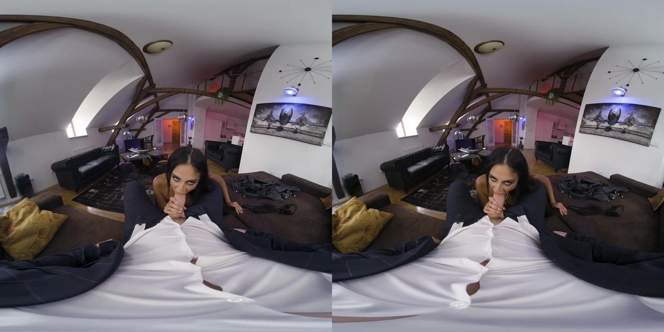 Lusty Mia - Hot Brunette Pornstar Strip and Fuck