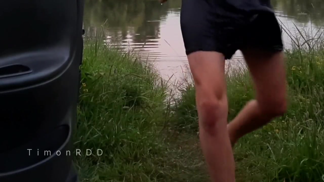 Straight Guy In Boxers Bathes In The River And Then Cums Powerfully