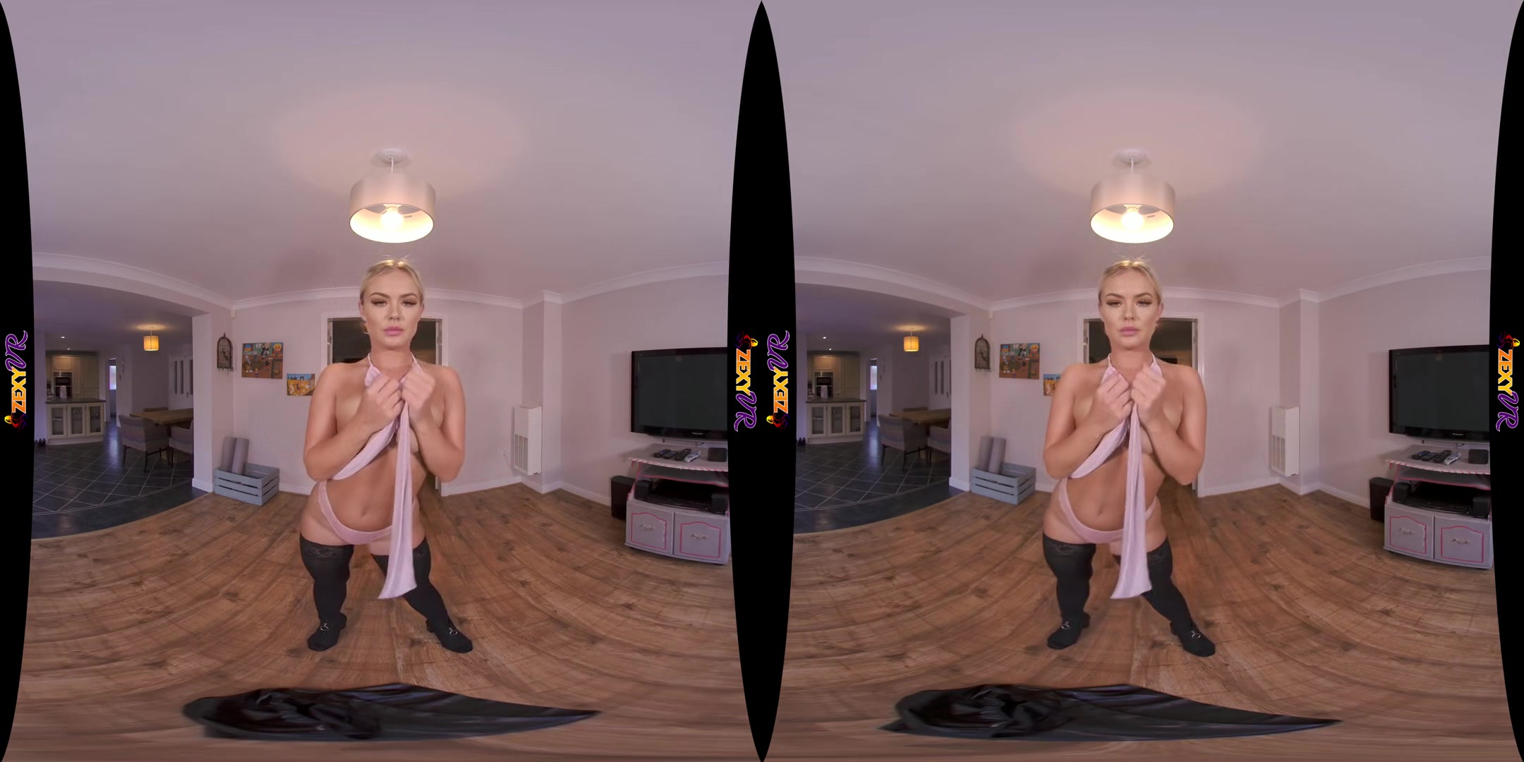 Down For Some Fun - Big Tits Blonde Solo Striptease Virtual Reality