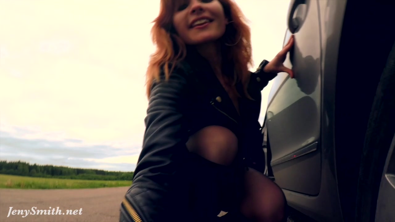 Jeny Smith public nudity on the road