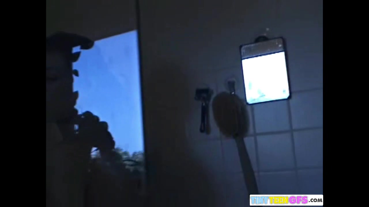 BrookeSkye and Asian Girl Shower Sharing showing perfect ass and small tits
