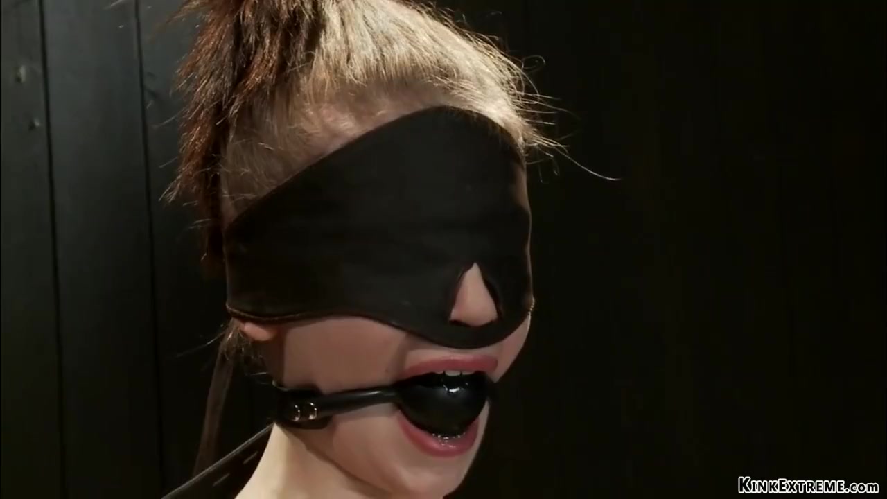 Blindfolded Redhead Gets Punishment