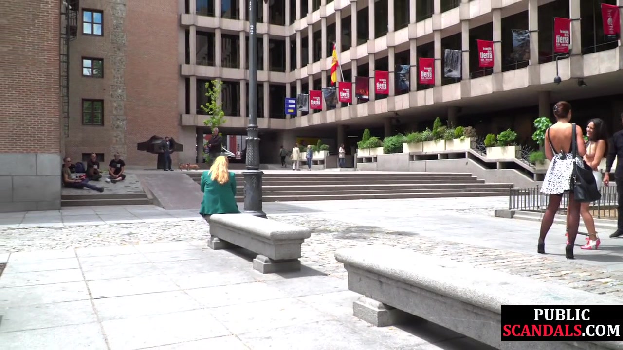 BDSM public babe humiliated outdoor by master and domina