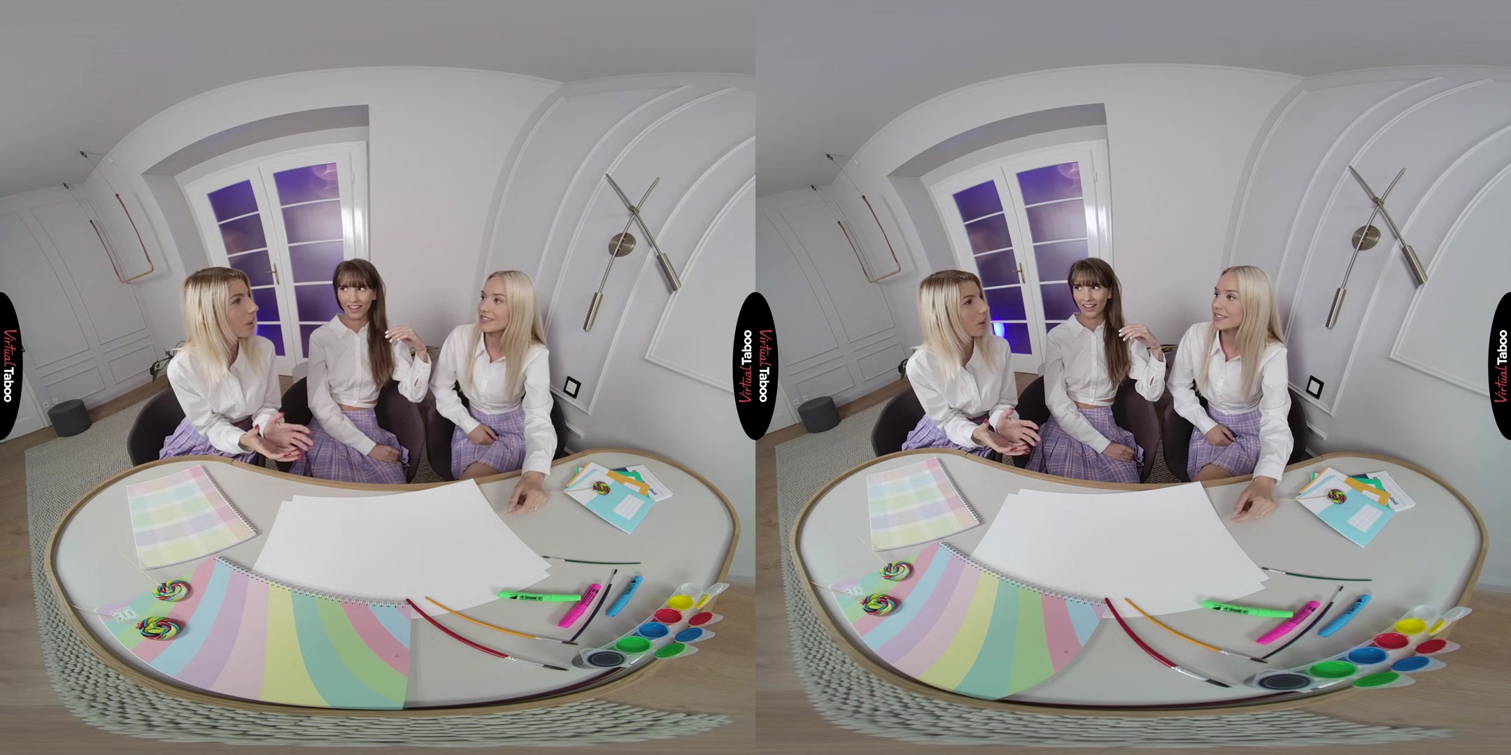 Barbie Brill, Lili Charmelle VR Porn: Study Time - Episode 4 Group Lesson - VirtualTaboo