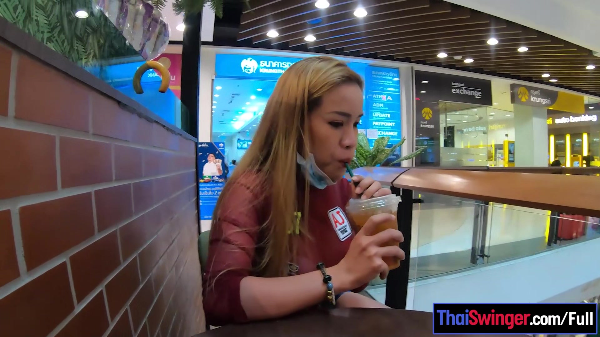 Big tits and ass Thai MILF girlfriend sex at home after a visit to the mall