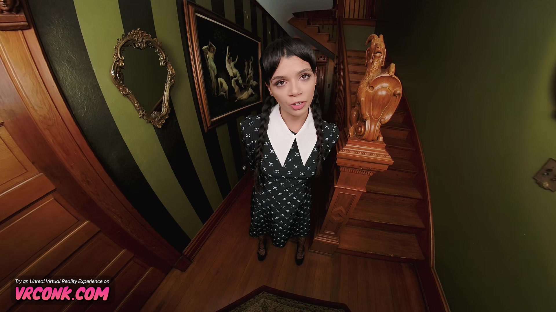 VR Conk Harley Haze as horny Wednesday Addams hardcore fuck VR Porn