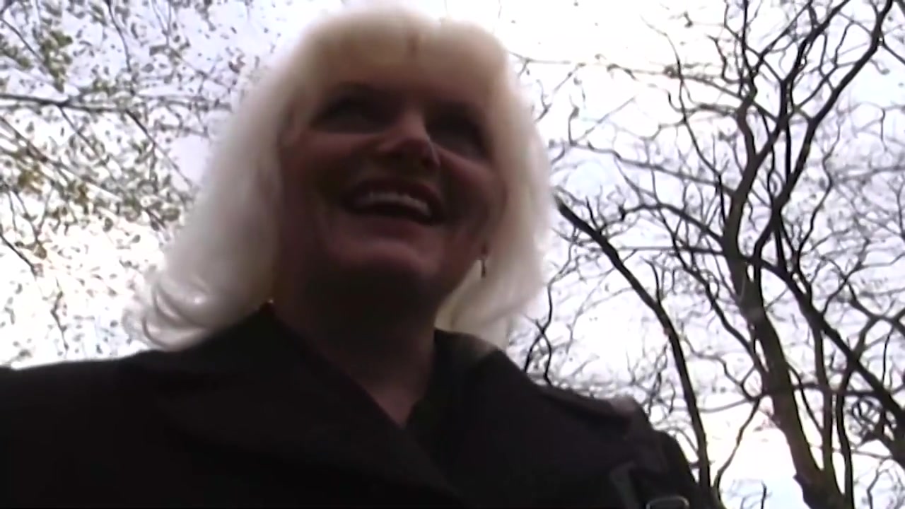 An Old German Lady Gets Her Mouth Filled