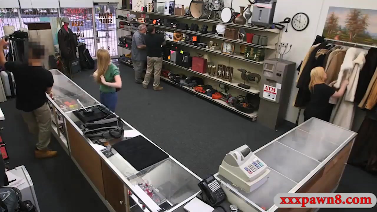 Amateur Blondie Babe Gets Banged By Nasty Pawn Keeper