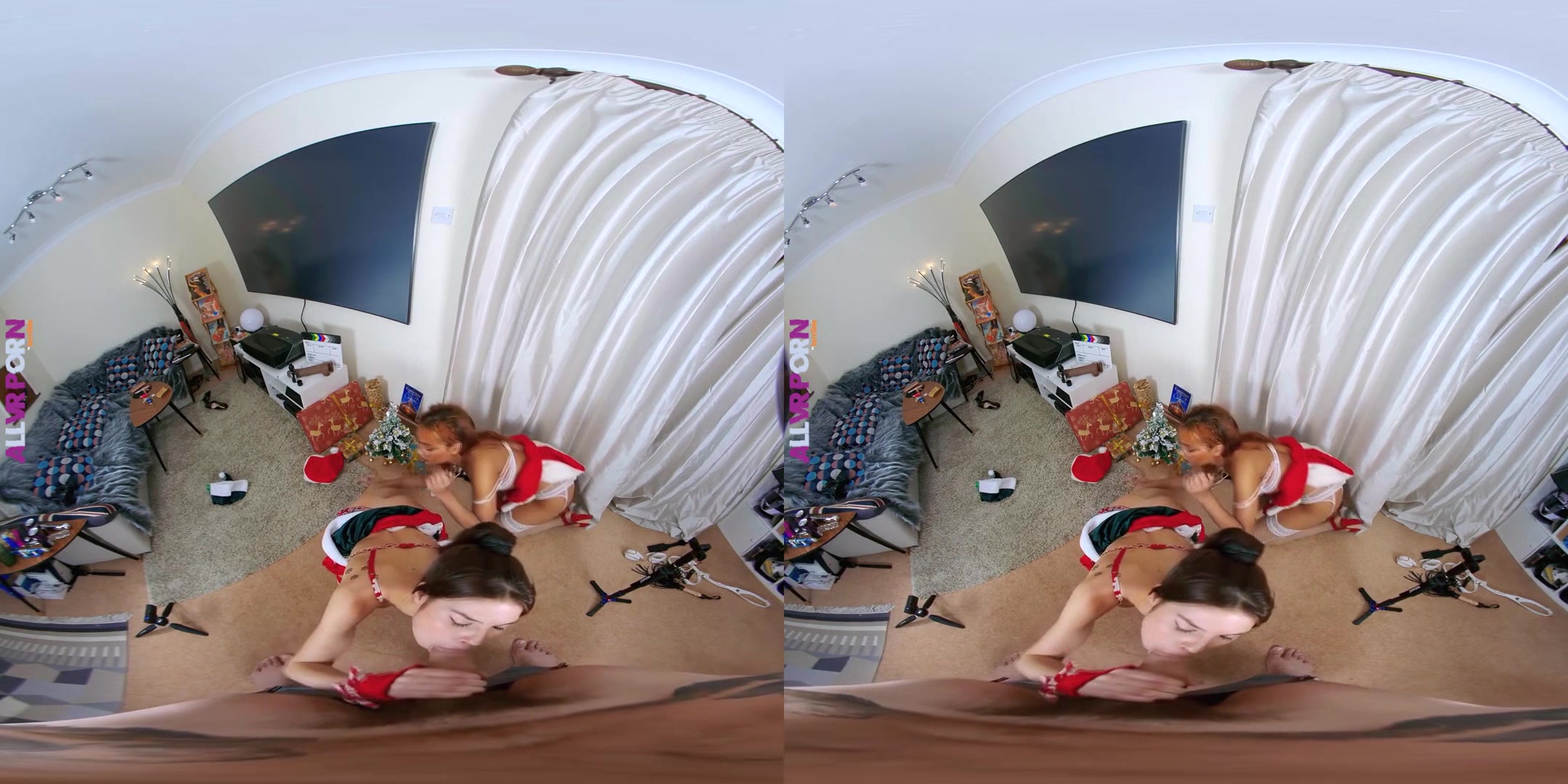 Merry Fucking Xmas I - FFM Holiday Threesome Hardcore