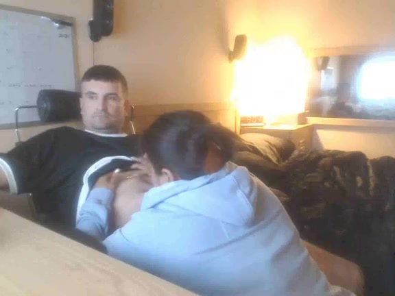 Oriental maid pleasing her customer for extra cash