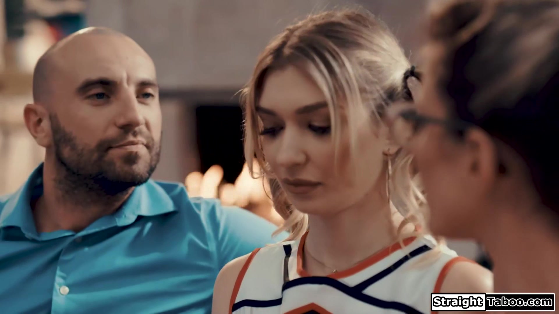 Cheerleader has no choice than to fuck her coach and husband
